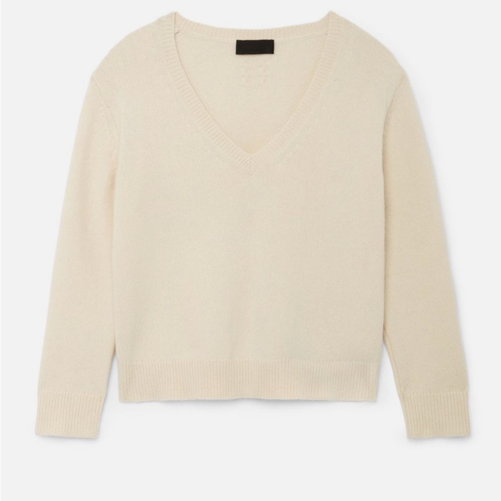 Nili Lotan Wool Fabienne Sweater Cream/White - Picture 3 of 9